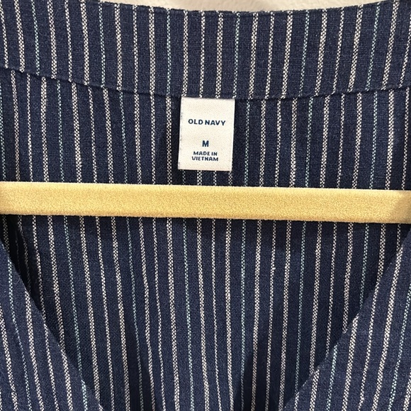 Old Navy navy blue sleeveless button down dress - Picture 2 of 4